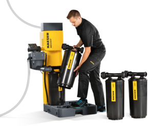 La válvula del cartucho impide que el líquido salga.