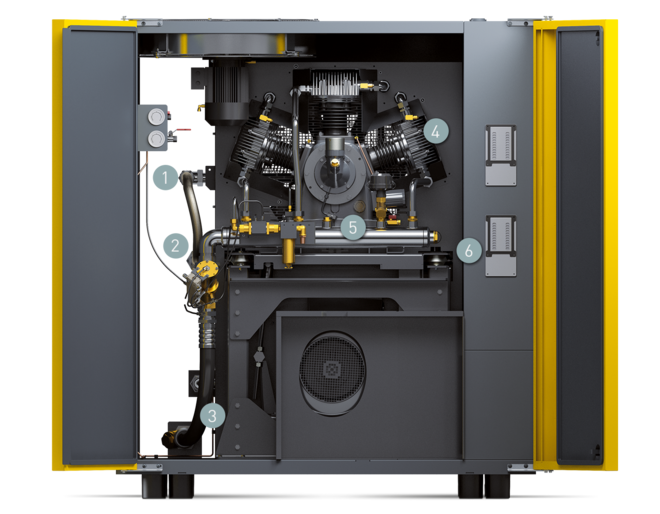 Componentes del booster completo de la serie DN C (parte delantera)