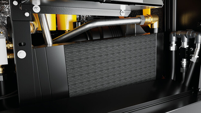 Refrigerador final de aire comprimido integrado en el M59.