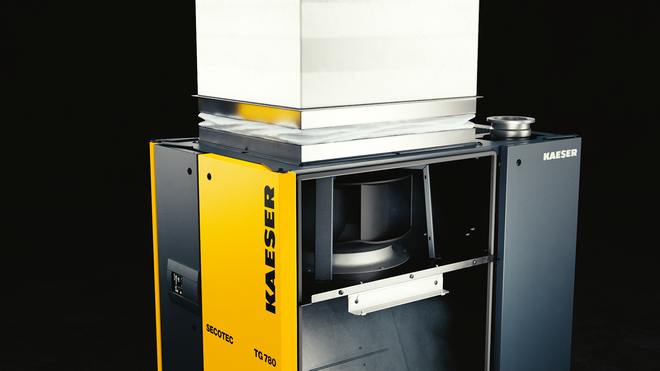 La innovación del nuevo secador frigorífico SECOTEC es su ventilador radial.