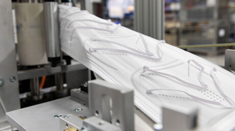 Mascarillas FFP-2 en la producción de Unimatic.