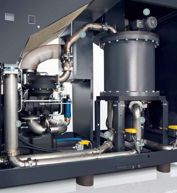 Esquema de instalación del secador de rotación i.HOC